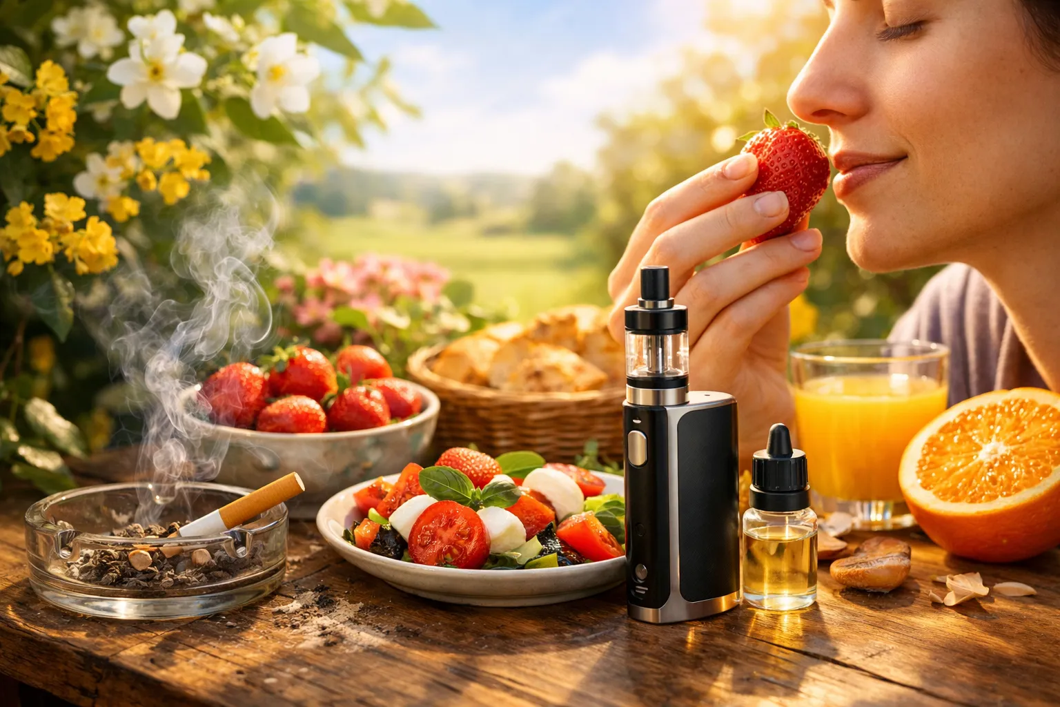 Cigarette électronique et odorat : retrouver le goût après l’arrêt du tabac