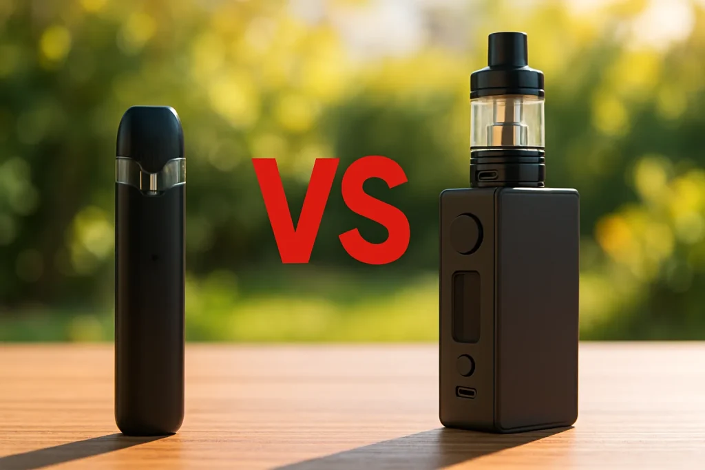 Pod vs box : le comparatif pour bien choisir sa cigarette électronique sur Nhoss.com